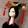 Women Cosplay Alloy Rhinestone Headwear Luxury Chinese Knot National Ancient Costume Wedding Head Wear Tassels Hair Accessories