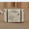 50pcs مربع حلوى Trunk Trunk Trunk الفريد مع Kraft Paper Digcase Hight Tag Rustic Wedding Favors and Higts Thained Hirvials Favour286y