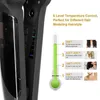 Encrespadores de cabelo Alisadores de cabelo Função de vapor Turmalina Cerâmica Steampod Flat Iron Plancha Infrarrojo Plancha De Pelo Alisador de cabelo T231216