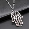 Anhänger Halsketten 1 Stück 45x30mm Hamsa Hand Charms Halskette für Frauen Drop Lieferant Anhänger weibliche Geschenk