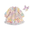 Girl's Dresses Christmas party outfit girls dress autumn princess kids sweet baby girl gauze Lolita style 231215