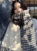 Scarves Fashion Knitted Casual Vintage Plaid Scarf Headscarf Winter Women Ladies Men Tassel Warm Pashmina Mujer Male Wrap Shawl