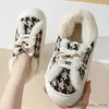 Slipper New Women's Snow Boots Cover Heel Thickened Home Plush Slippers Thick Sole Anti Slip Warm Soft Sole Cotton Shoes 2024 Flat Shoes R231216