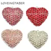 Charms Wählen Sie zuerst die Farbe 36MM*32MM 10 Stück/Los Voller Strass-Herzanhänger für klobige Valentinstag-Halskette 231204