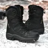 Bottes Bottes de neige chaudes en peluche hommes à lacets bottes montantes décontractées pour hommes bottes d'hiver imperméables bottines antidérapantes bottes de travail de l'armée 231216