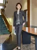 Women's Suits Blazers Elegant Stylish Set Woman 2 Pieces Blazer with Pant Office Ladies Chic Formal Outfits Za Business Kit Spring 2023 Overalls 231215