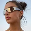 Sonnenbrille 2000er ästhetische y2k Männer ein Stück Sportsbrille Frauen Vintage Wrap um Shades Fashion Punk Goggle Eyewear222p