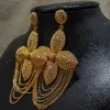 Серьги-гвоздики Эфиопия Африка Дубай золотого цвета для женщин и девочек, детские модные металлические свадебные украшения, подарки 231216