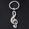 Keychains 10st Fashion Musical Note Sleutelhanger Creative Metal Key Holder Car KeyFobs Porte Clef Charm Jewelry Gift J001