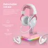 Oortelefoon Onikuma X10 Gaming-hoofdtelefoon met afneembaar schattig kattenoor Rbg-verlichting Gaming-headset Gamer-oortelefoon met HD-microfoon voor pc-gaming