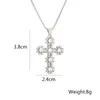 Pendant Necklaces Sell Royal Cross For Women Girls Delicate Cubic Zirconia Accessories Stainless Steel Chain Jewelry Gift