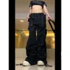 Cargo Y2K High Leisure National Tide Original American Retro Street overalls Losse rechte dweil Haruku -broek lang