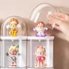 Boîtes de rangement bacs mural boîte aveugle support pour Bubble Mart anti-poussière Transparent poupée vitrine étagère organisateur 231216