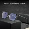 Lunettes de soleil Cadres Hommes Optique Prescription Mode Rétro Luxe Business Lunettes Super Light Alliage Myopie Hyperopie Astigmatisme 614