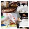 Outils de gâteau Outils de gâteau 100pcs sac à pâtisserie jetable glaçage Pi Cupcake décoration Fit toutes tailles buses sacs ustensiles de cuisson livraison directe maison G Dhwlw
