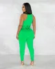 Women's Two Piece Pants WUHE Summer Women's Set Lace Tie Hem Tunic Tank Top And Legging Fitness Fashion Sweatsuit 2 Outfit Tracksuit