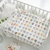 Cobertores 120/110cm algodão bebê musselina colcha cobertor ultra macio norn swaddles banho envoltório gaze infantil sleepsack carrinho capa