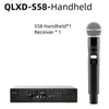 Mikrofoner DDKR QLXD4 B58A Fullset UHF True Diversity Wireless Microphone System för karaoke -scenföreställningar MIC Professionnel 231215