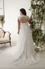 V-образные крышки рукава плюс размер свадебные платья шифоновые апполленные кружевы открытые спины драпировки с урбанским лифом для свадебного платья