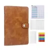 Gift Wrap 28 Stuks A6 PU Lederen Notebook Bindmiddel Set 6 Ring Budget Bindmiddelen Met Rits Zakken Cover Organizer voor Budgeting295Y