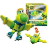 Transformation Toys Robots Est Min Deformacja Gogo Dino Figures Rex Transformacja samolot samochodowych dźwig motorowy Dinozaurowe dla dzieci 231216