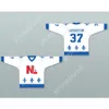 Aangepaste ROGER LADOUCEUR 37 LE NATIONAL DE QUEBEC HOCKEY JERSEY- LANCE ET COMPTE NIEUW Top gestikt S-M-L-XL-XXL-3XL-4XL-5XL-6XL