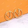 Luis designer earring hoop huggie jewellery Mid size Ladies Earring Sterling Silver Ear Ring for Women271L