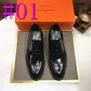 33style Office Formal Shoes Men Designer Dress Scarpe in pelle Moda Uomo Flats Shoes Lussuoso Genuino Retro Punta a punta Oxford Calzature maschili Marrone Zapatos