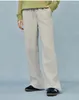 Kadın Pantolon Sraw String Gevşek Güçlü Geniş Bacak Beyaz Renkli Kumaş Lady Sport Kıyafet Kapris Pantolon