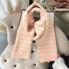 Scarves Scarf Knitted Wool Small Flower Thread Pure Cotton Autumn And Winter Thickened Warm Silk Head Tie Wraps For Women