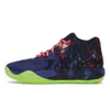 Hochwertige Lamelos Fashion Ball Mb01 Herren-Basketballschuhe, große Größe 12, nicht von hier, Red Blast Be You Buzz Galaxy Ufo-Turnschuhe, Sport, Rick und Morty, lila Katzenoberteil