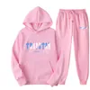 Sports wear men's technology trapstar printed hoodie, European and American basketball and rugby two-piece set, paired with women's long sleeved pants hoodie