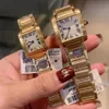 Kobiety zegarki 20 25 mm 25 30 mm Wysokiej jakości złote srebrne stal ze stali nierdzewnej bateria bateria Lady Watch2752