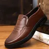 Модельные туфли из натуральной кожи Chaussure Hommes 38–44, мягкие противоскользящие резиновые лоферы, мужские повседневные туфли для офиса, 2023, Tenis Masculino