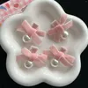 Hårtillbehör 5st/Set Pearl Ribbon Pink Velvet Clips Sweet Princess Tyg Clip Headbonad Party pannband