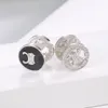 novos clássicos brincos de carta de charme coração com diamante titânio aço branco designer para mulheres garanhão joias de luxo aro menina ouro atacado não desbota