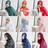 Scarves Fashion Ladies Headwear Accessories Arab Headscarves Dubai Fringed Hijab Islamic Shawl Temperament Fur Ball Decoration