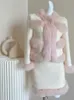 Zweiteiliges Kleid Hohe Qualität Winter Plüsch Dicke Warme Wolle Set Für Frauen Jacke Mantel Rock Anzüge Mädchen Koreanische Süße 2 Outfits 231216