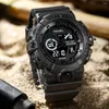 Armbandsur Smael Fashion Quartz för man Dual Time Display Military Sport Style Original Top Brand Watches Men's Digial Clock