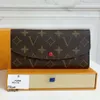 Nuovo designer Women s Fashion Multifunctional Card Bag retro Old Flower Classic Checker Long Zero Wallet Clip Clip