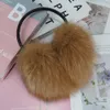 Ear Muffs Fashion Women Fluffy Real Fox Fur Earmuffs Winter Lady Big Pompoms Fox Fur Plush Ear Muff 100% Natural Fox Fur Earlaps 231215