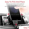 Bilhållare Telefon för i Air Vent Mount Stand No Magnetic Mobile Smartphone Cell Support Drop Delivery Mobiles Motorcyklar Electronics DHM2P