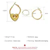 Boucles d'oreilles pendantes pour femmes, 3 pièces/ensemble, tendance, imitation perle, cœur, cerceau rond géométrique, bijoux cadeaux de fête