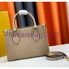 Onthego Luxus-Taschen, Designer-Tasche für Damen, für unterwegs, MM-Handtaschen, Einkaufstasche, heiße Umhängetasche, Blume, Damen, lässig, echtes Leder, Handtasche, Umhängetaschen, weiblich, groß