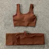 Yoga-Outfits Damen Nahtloses Yoga-Set Fitnessstudio Fitnessanzug Damen Push-Up-BH Hohe Taille Bein Sexy Fitness Sportbekleidung 231216