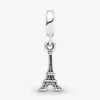 Nova chegada 100% 925 Sterling Silver Paris Eiffel Tower Dangle Fit Fit original European Charm Bracelet Jóias Acessor189c