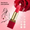 Vibrators Love Ture Mini Massager Vibration Adult Fimal Erotic Red Lipstick Vibrator Sex Toy For Women Egg 231216