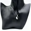 Imposta Yin Yang Sier Collana con ciondolo Collana da donna Sier Conchiglia di agata Ciondolo rotondo Scelta regalo per ragazze