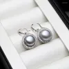 Dangle Earrings Real White Natural Freshwater Pearl For Women 925 Sterling Silver Girl Birthday Gift