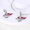925 Sterling Silver Mother's Gift Charm Bead Mom Love Happy Family Dangle Fit Original Pando Bracelet Necklace DIY Jewelry